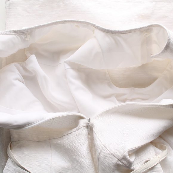 Tory Burch Kimberly Ottoman Linen Sheath Dress Size 2 White - Picture 8 of 8